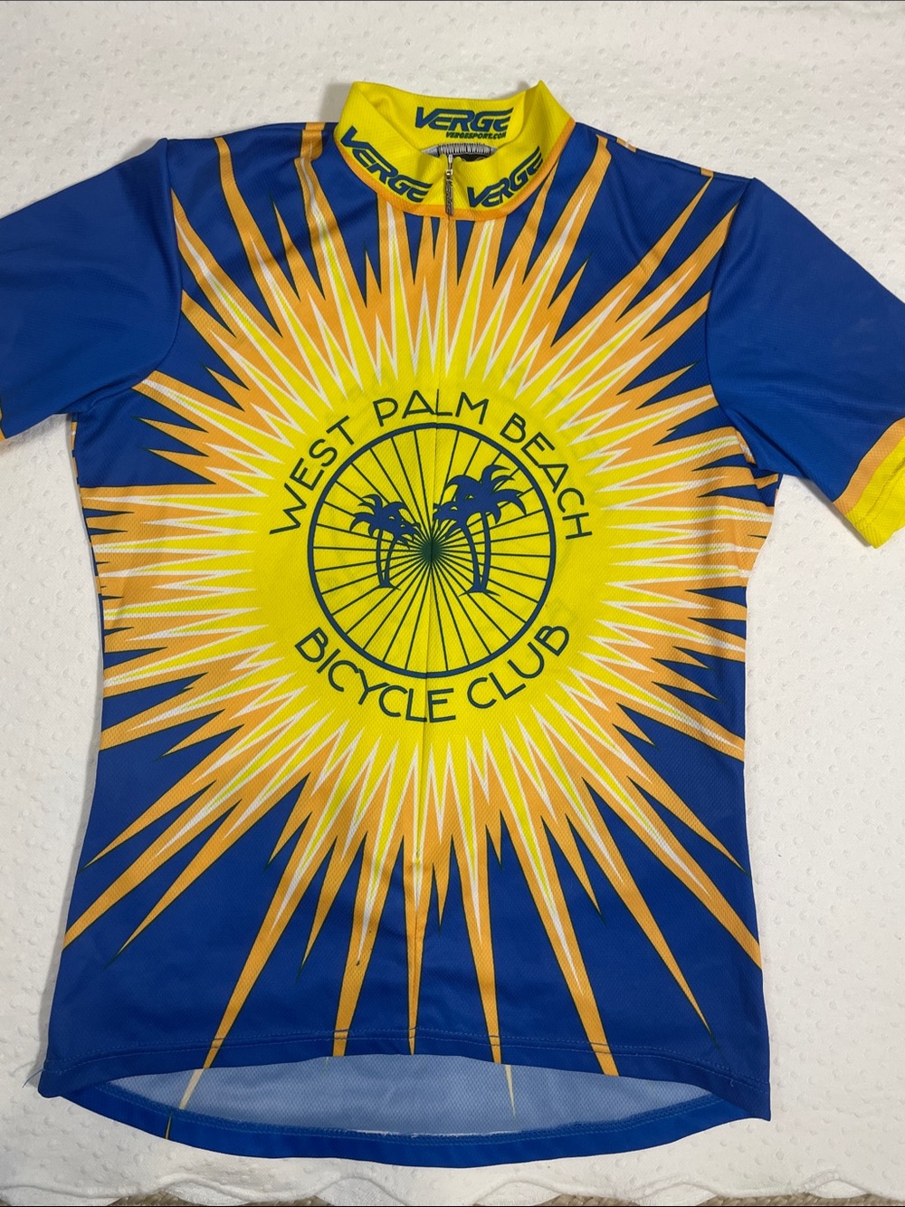 VERGE ‘West Palm Beach Bicycle Club’ Jersey - Blue Yellow performance cycling WL